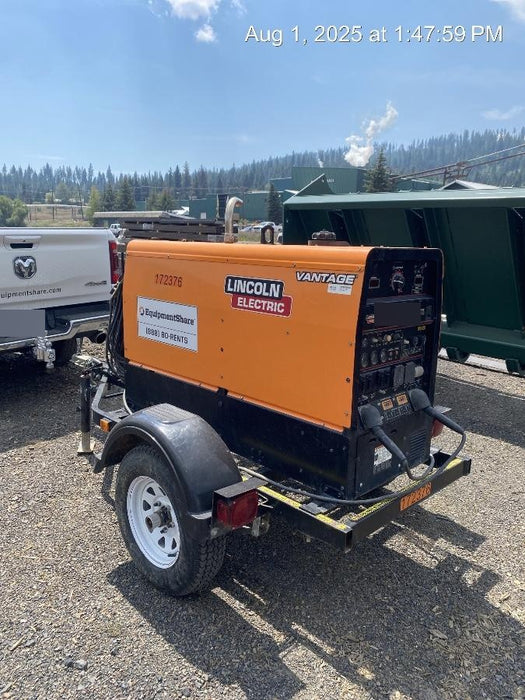 2021 Lincoln Electric Vantage 322 Vantage 322 Ready Pak 3 w/ Decals, ORANGE (includes trailer, cable rack, fender light kit) NO Telematics