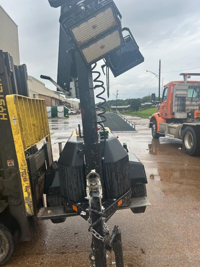 2022 Allmand NLV3GR (4) LED Light Fixture 350W, 23' Vertical Mast, 3kW Prime, Towable, Deep Sea L401, Leveling Jacks, Yanmar T4F 5.8hp