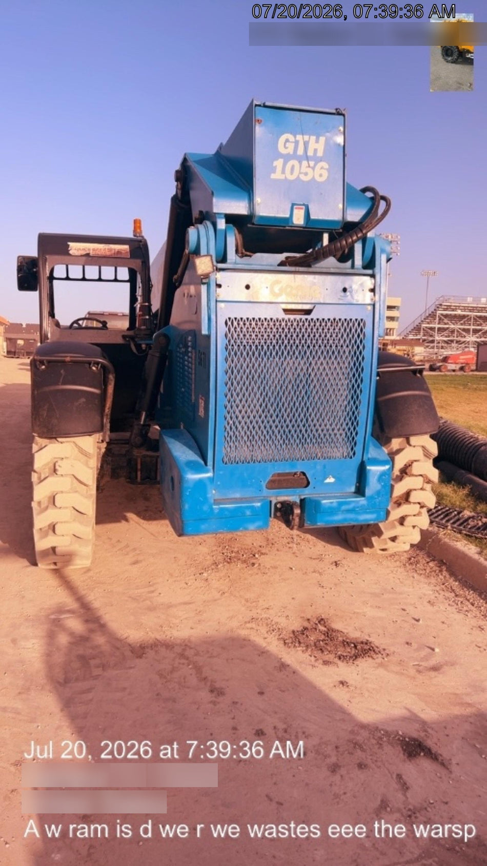 2017 Genie GTH-1056 Genie GTH1056, Solid Tires, 60" carriage, Open ROPS
