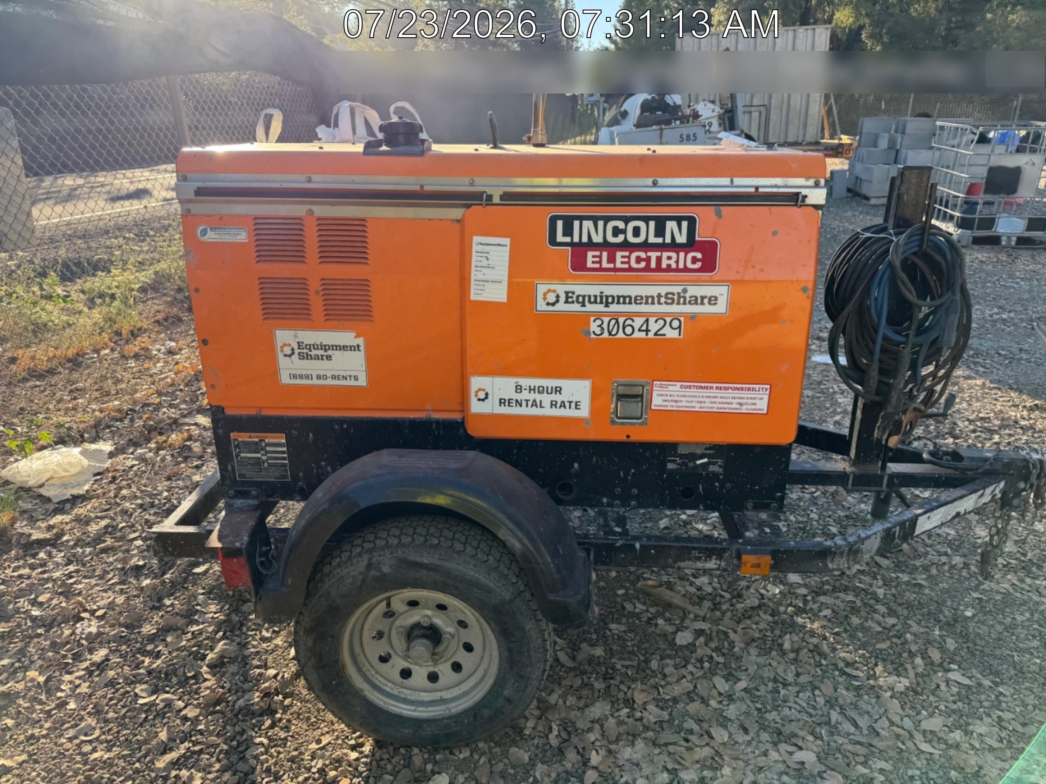 2023 Lincoln Electric LE400 Kubota V1505, Trlr, Cable Rack, Light Kit, ES Decals, T3