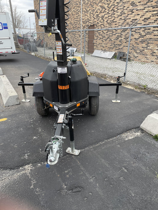 2022 Allmand NLV3GR (4) LED Light Fixture 350W, 23' Vertical Mast, 3kW Prime, Towable, Deep Sea L401, Leveling Jacks, Yanmar T4F 5.8hp