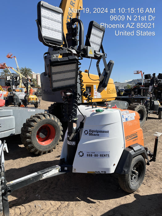 2023 Generac MLT2 Diesel, Flex Switch 120V Input, Powerzone Controller, (4) 320W LED Lights, 4kW Generator, 39.9 Gal Fuel Tank, 2" Ball, T3