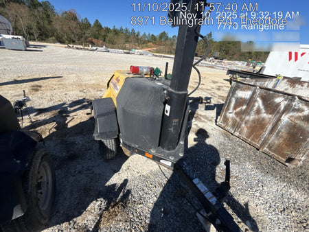 2022 Allmand NLV3GR (4) LED Light Fixture 350W, 23' Vertical Mast, 3kW Prime, Towable, Deep Sea L401, Leveling Jacks, Yanmar T4F 5.8hp