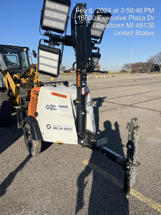 2023 Generac MLT2 Diesel, Flex Switch 120V Input, Powerzone Controller, 
(4) 320W LED Lights, 4kW Generator, 39.9 Gal Fuel Tank, 2" Ball, T3