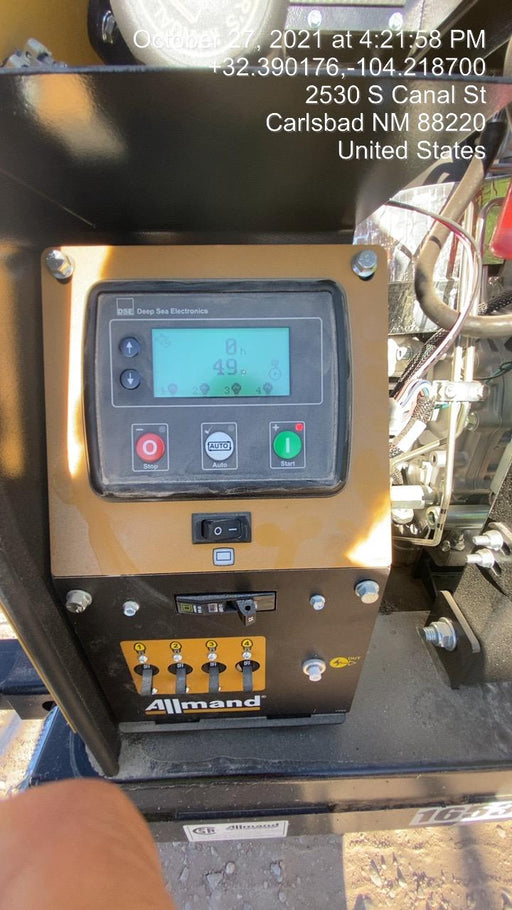 2021 Allmand NLV3GR (4) LED Light Fixture 350W, 23' Vertical Mast, 3kW Prime, Towable, Deep Sea L401, Leveling Jacks, Yanmar T4F 5.8hp