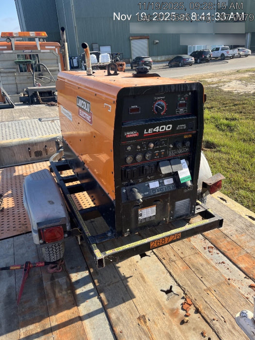 2022 Lincoln Electric LE400 Kubota V1505, Trlr, Cable Rack, Light Kit, ES Decals, T3