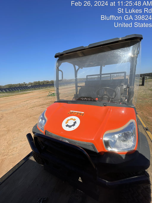 2022 Kubota RTV-X1140W-H Plastic Canopy, Windshield Acrylic Clear, LED Strobe Light, Wire Harness Kit, Back up Alarm