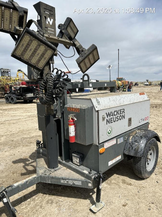 2022 Wacker Neuson LTW20Z1 Isuzu Dsl. Engine, 23' Mast, (4) 300W LED Lights, CWK, Programmable Dawn to Dusk, 360 Deg. Rotation, 57 Gal. Tank, Trailer Mounted