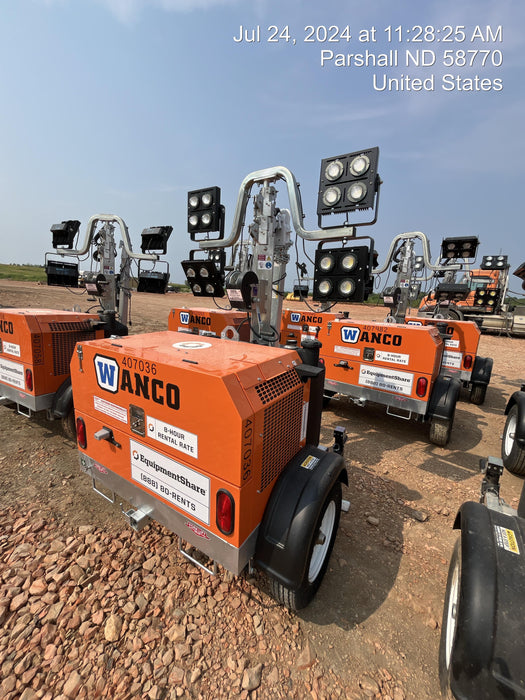 2024 Wanco WLTT-4MM4K Diesel, Deep Sea Controller, Shore Power Plug, Auto Start, (4) 350W LED Floodlights, 4kW Generator, 60 Gal Fuel Tank, 2" Ball, T3