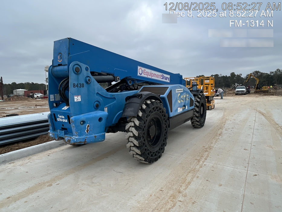 2018 Genie GTH-844 Genie GTH-844D w/Open ROPS, Solid Tires, Work Light/Beacon, 60" Carriage and Forks
