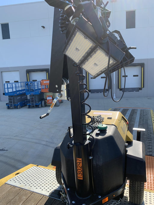 2021 Allmand NLV3GR (4) LED Light Fixture 350W, 23' Vertical Mast, 3kW Prime, Towable, Deep Sea L401, Leveling Jacks, Yanmar T4F 5.8hp