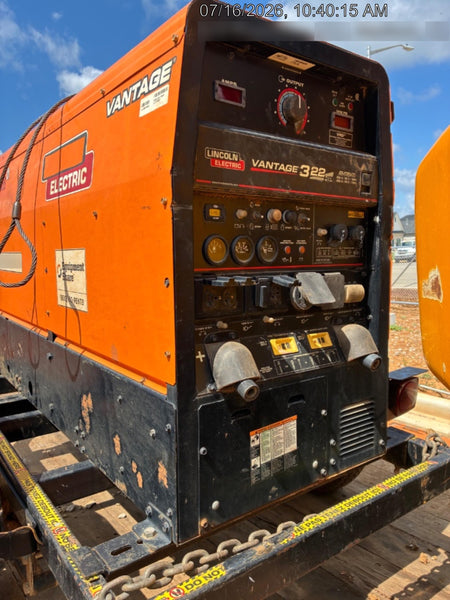 2021 Lincoln Electric Vantage 322 Vantage 322 Ready Pak 3 w/ Decals, ORANGE (includes trailer, cable rack, fender light kit) NO Telematics