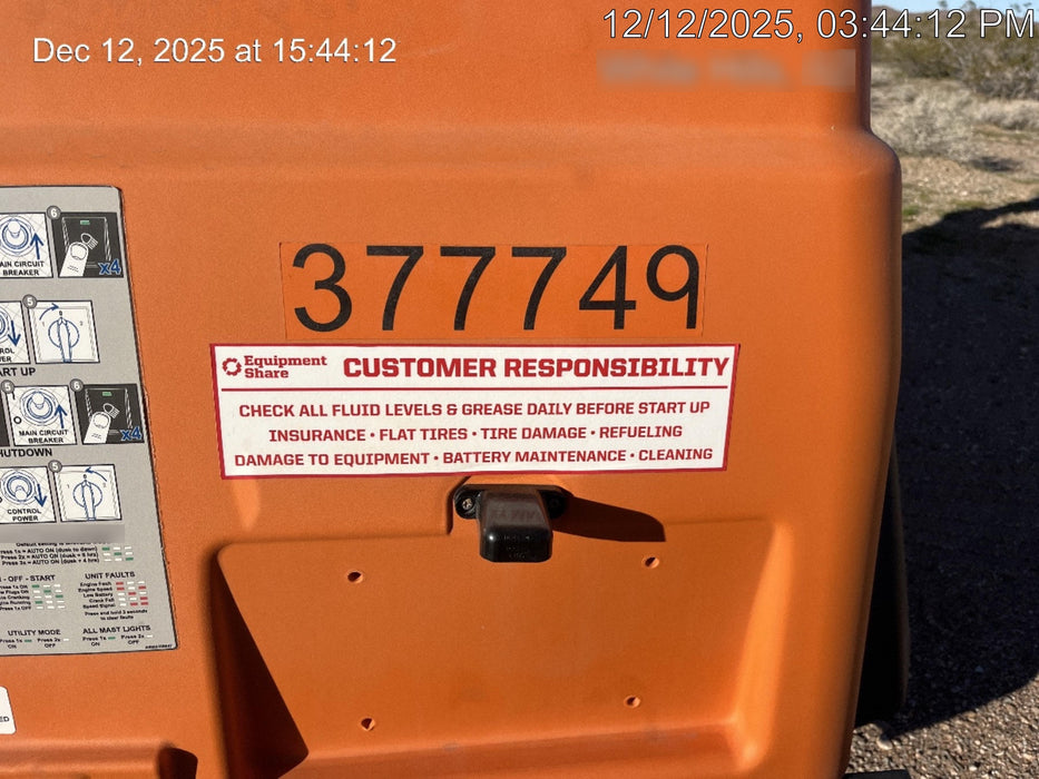 2023 Generac MLT2 Diesel, Flex Switch 120V Input, Powerzone Controller, 
(4) 320W LED Lights, 4kW Generator, 39.9 Gal Fuel Tank, 2" Ball, T3