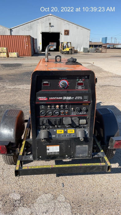 2021 Lincoln Electric Vantage 322 Vantage 322 Ready Pak 3 w/ Decals, ORANGE (includes trailer, cable rack, fender light kit) NO Telematics