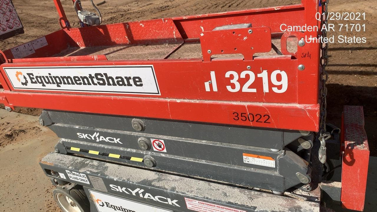 2019 Skyjack SJIII-3219 Standard Options, Trojan Batteries