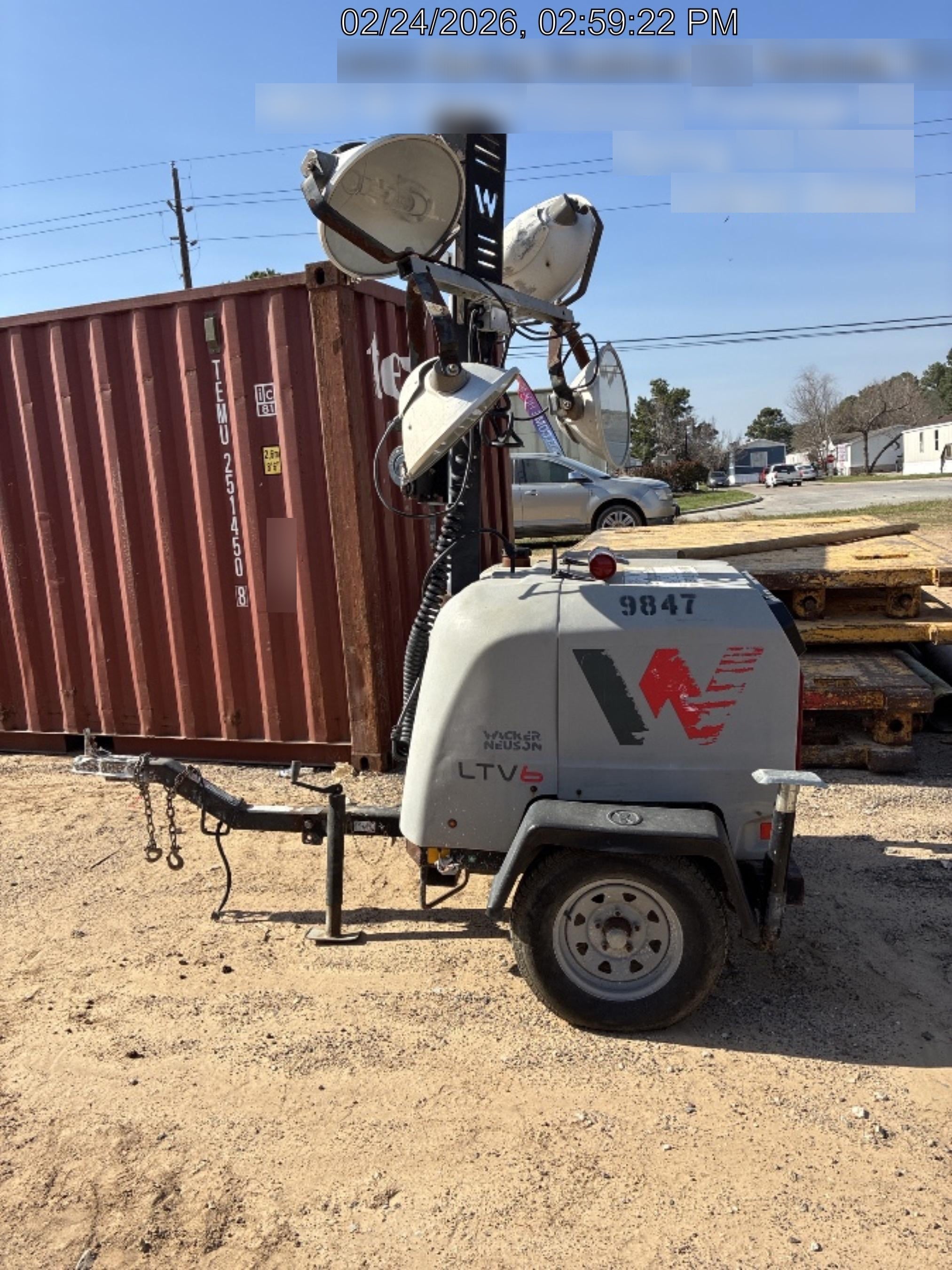 Wacker Neuson LTV6K-MH Wacker Neuson LTV6K Towable Light Tower