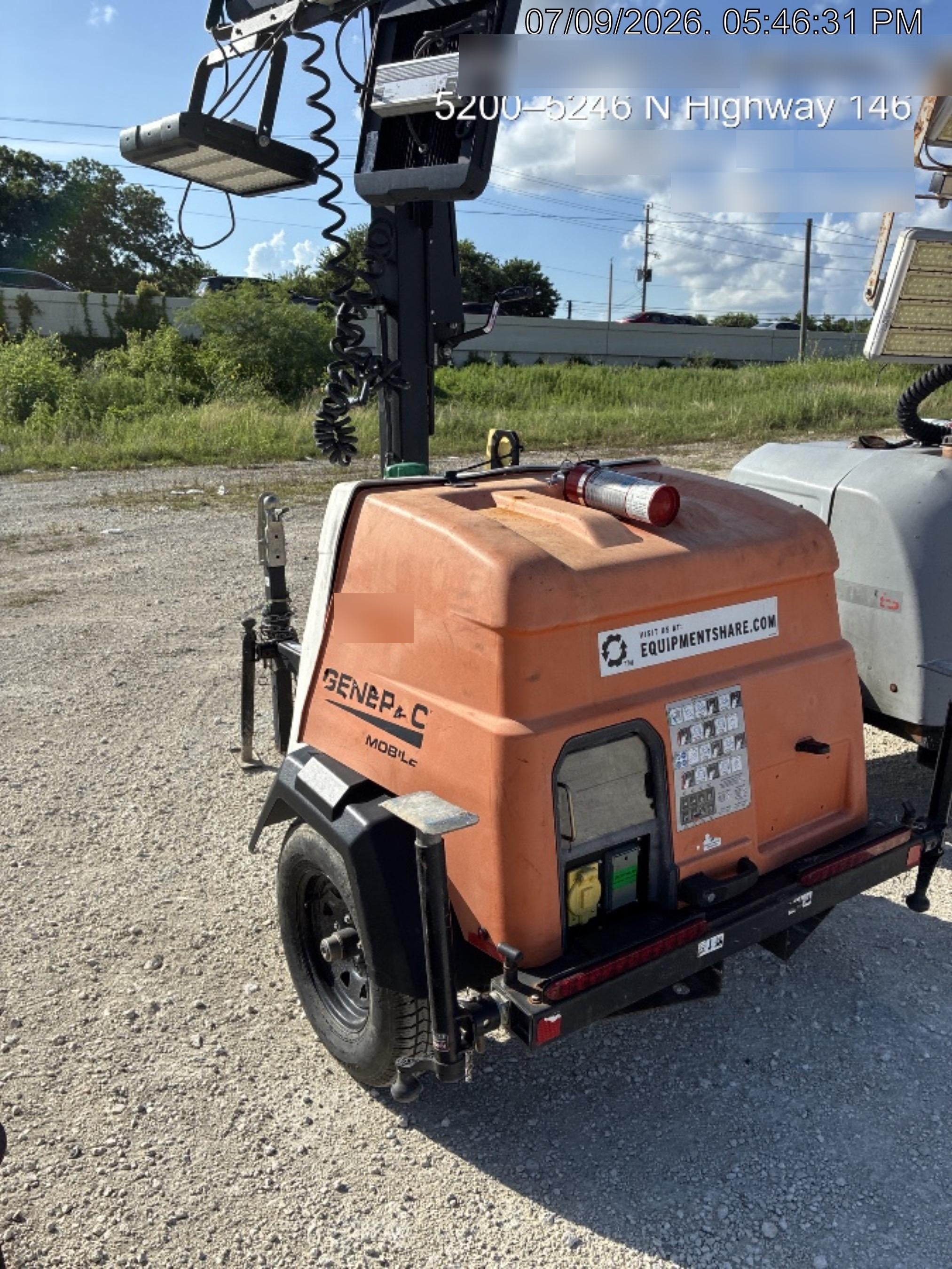 2023 Generac MLT2 Diesel, Flex Switch 120V Input, Powerzone Controller, 
(4) 320W LED Lights, 4kW Generator, 39.9 Gal Fuel Tank, 2" Ball, T3