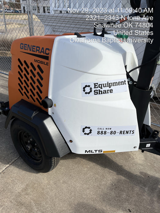 2023 Generac MLT2 Diesel, Flex Switch 120V Input, Powerzone Controller, (4) 320W LED Lights, 4kW Generator, 39.9 Gal Fuel Tank, 2" Ball, T3