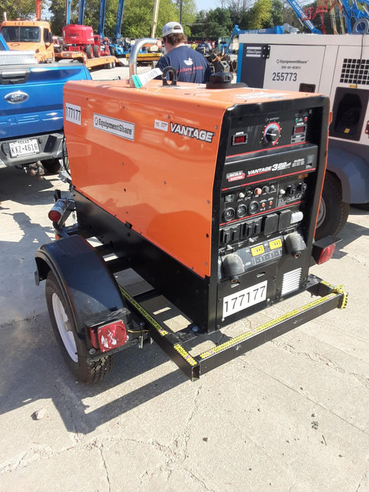 2021 Lincoln Electric Vantage 322 Vantage 322 Ready Pak 3 w/ Decals, ORANGE (includes trailer, cable rack, fender light kit) NO Telematics