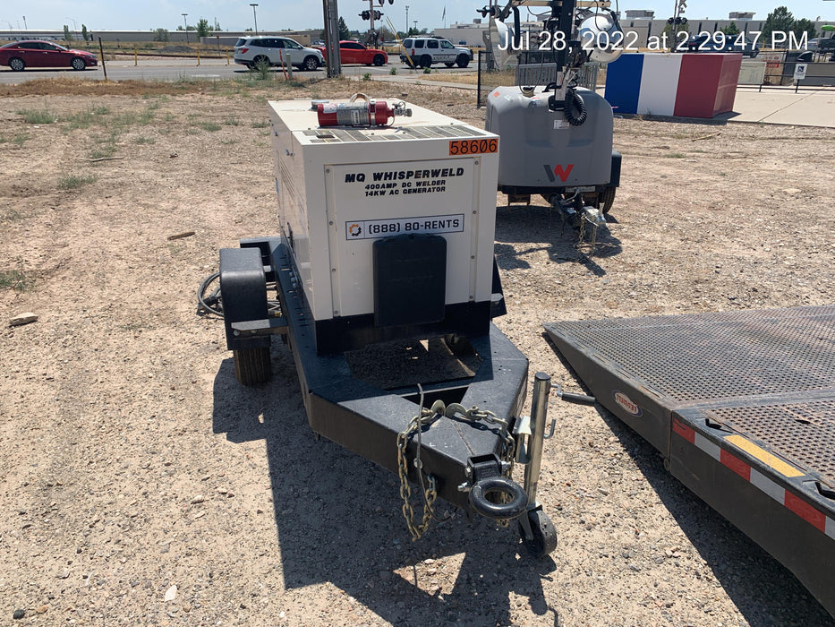 2020 Multiquip DLW400ESA4 400 amp Welder, 14kW, 120/240V, T4F Kubota, Trailer