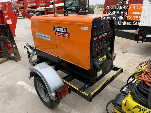 2022 Lincoln Electric LE400 Kubota V1505, Trlr, Cable Rack, Light Kit, ES Decals, T3