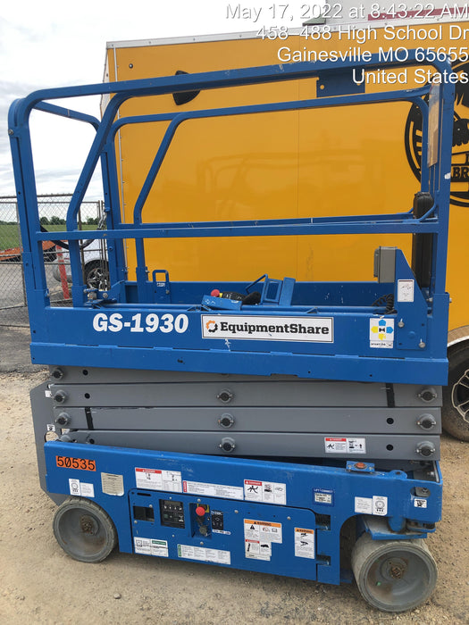 2019 Genie GS-1930 Fixed Rails with Chain Entry