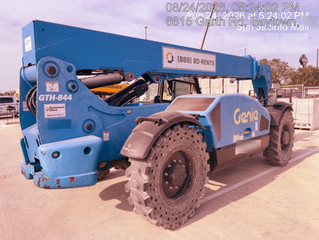 2019 Genie GTH-844 Cab/Heat/AC, Solid RT Tires, LED Work Lights, Beacon 60" QA Carriage, 48" Forks