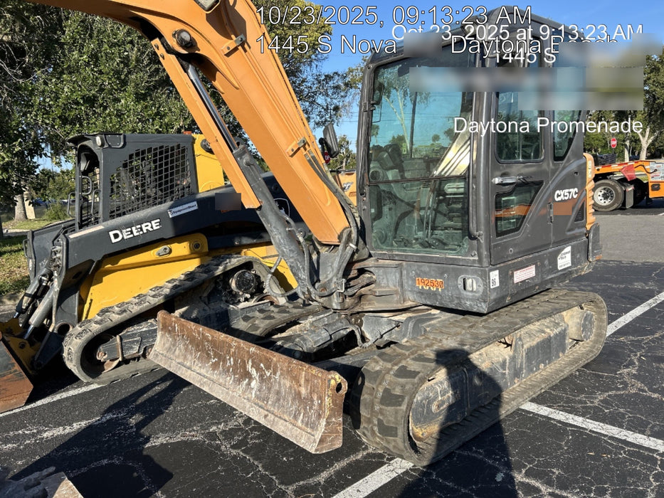 2018 Case CX57C CLOSED CAB A/C, LONG ARM, RUBBER TRACKS, AUX HYD