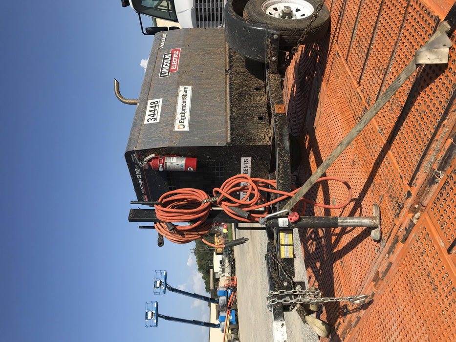 2019 Lincoln Electric Vantage 322 Welder Ready-Pak 3, Two wheel trailer, Fender and Light kit, Cable Rack