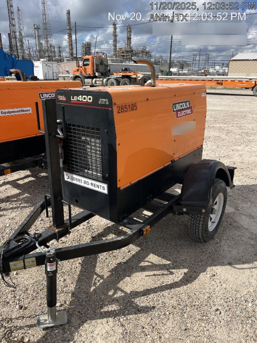 2022 Lincoln Electric LE400 Kubota V1505, Trlr, Cable Rack, Light Kit, ES Decals, T3