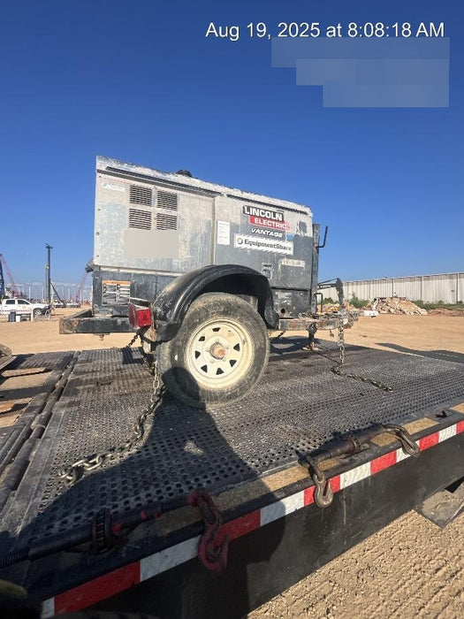 2019 Lincoln Electric Vantage 322 Welder Ready-Pak 3, Two wheel trailer, Fender and Light kit, Cable Rack