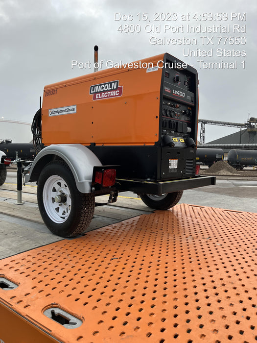 2022 Lincoln Electric LE400 Kubota V1505, Trlr, Cable Rack, Light Kit, ES Decals, T3