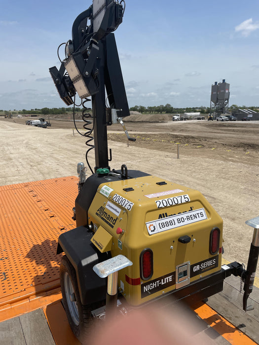 2022 Allmand NLV3GR (4) LED Light Fixture 350W, 23' Vertical Mast, 3kW Prime, Towable, Deep Sea L401, Leveling Jacks, Yanmar T4F 5.8hp