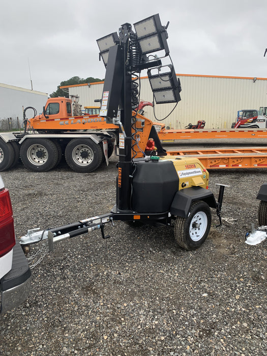 2021 Allmand NLV3GR (4) LED Light Fixture 350W, 23' Vertical Mast, 3kW Prime, Towable, Deep Sea L401, Leveling Jacks, Yanmar T4F 5.8hp