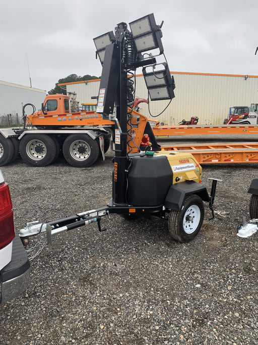 2021 Allmand NLV3GR (4) LED Light Fixture 350W, 23' Vertical Mast, 3kW Prime, Towable, Deep Sea L401, Leveling Jacks, Yanmar T4F 5.8hp