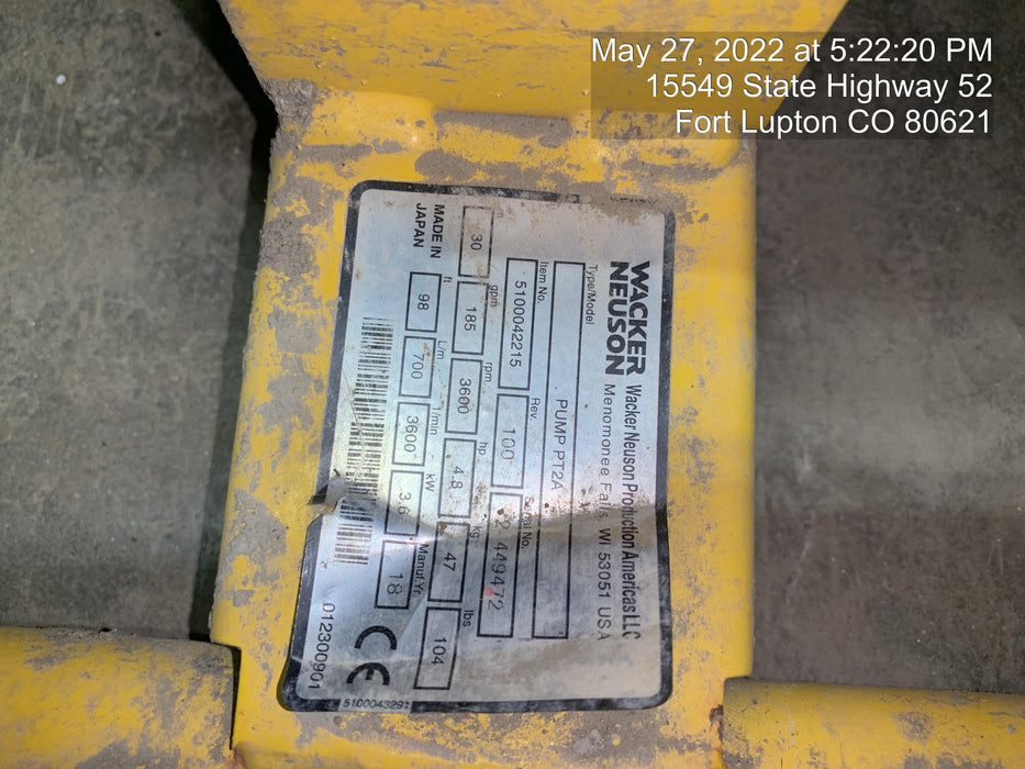 2018 WACKER NEUSON PT2