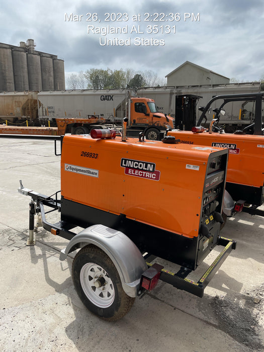 2022 Lincoln Electric LE400 Kubota V1505, Trlr, Cable Rack, Light Kit, ES Decals, T3