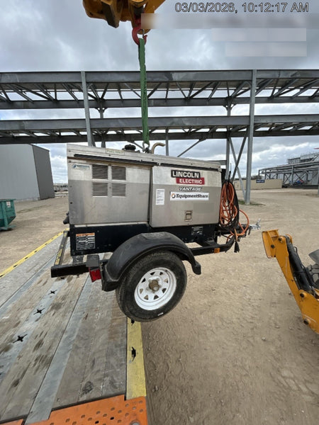 2019 Lincoln Electric Vantage 322 Ready-Pak 3, Two Wheel Trailer, Fender and Light Kit, Cable Rack
