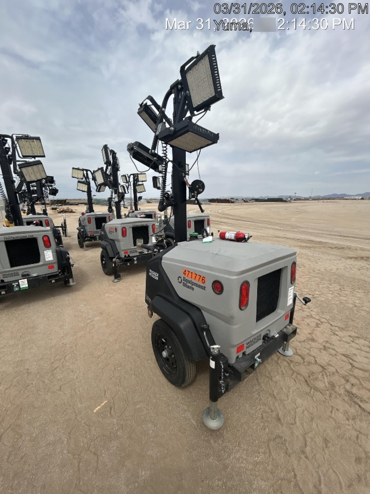 2024 Wacker Neuson LTT4 Diesel, Kohler KDW702, Deep Sea Controller, Auto Start, LED 320W, Bypass Outlet, T3