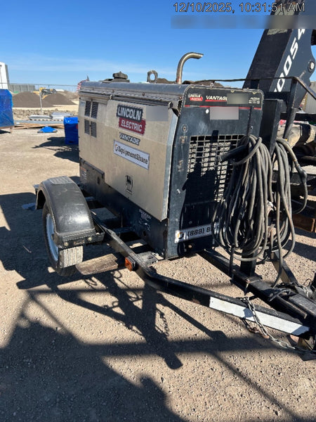 2020 Lincoln Electric Vantage 322 Welder Ready-Pak 3, w/ GPS & Decals (includes trailer, cable rack, fender light kit)