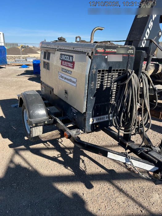 2020 Lincoln Electric Vantage 322 Welder Ready-Pak 3, w/ GPS & Decals (includes trailer, cable rack, fender light kit)