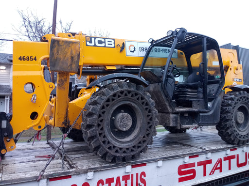 2019 JCB 510-56 Canopy, 74 HP, Solid Tires, STD Worklight, Beacon, Aux Hydraulics, Lifting Eye, Back up Alarm w/66" Carriage/60" Forks