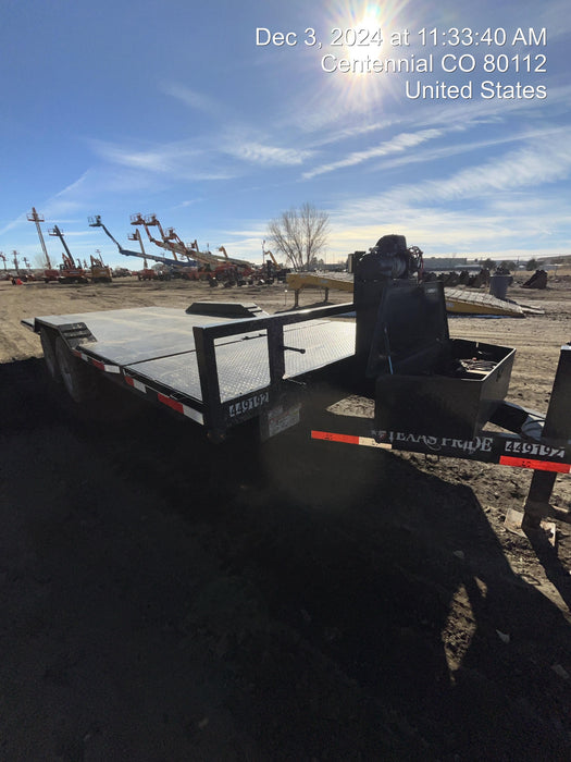 2025 TEXAS PRIDE TRAILERS 21' Lowboy Gravity Tilt Bed 14K Bumper Pull Trailer