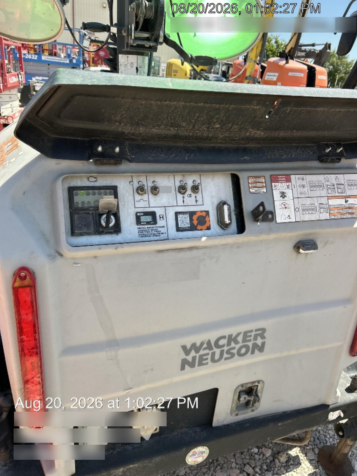 2019 Wacker Neuson LTV6L-MH Wacker Neuson LTV6L Mobile Light Tower w/Fuel Level Sensor Installed