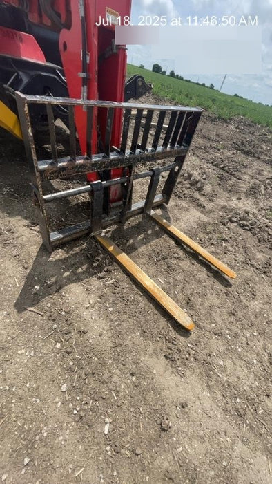 2019 Manitou MTA10055 Cab/Heat/Air, 120 HP, Solid Tires, Work Lights, Lift Hook, Auxiliary Hydraulics w/66" Carriage and 60" Forks