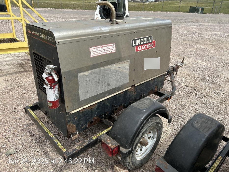 2018 Lincoln Electric Vantage 322 Lincoln Vantage 322 Welder Ready Pak 3 - Vantage 322, Trailer, Fender and light kit, Cable rack