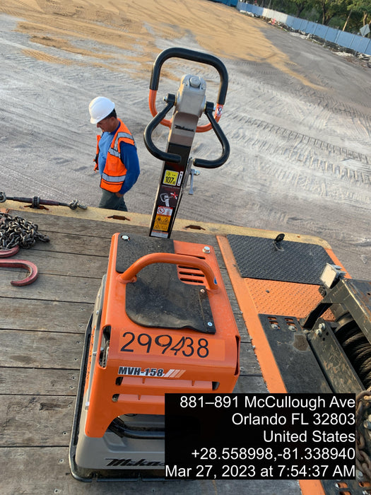 2023 Multiquip MVH158 Honda GX200, 17" Plate, Gas