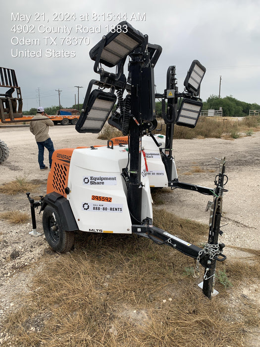 2024 Generac MLT2 Diesel, Flex Switch 120V Input, Powerzone Controller, 
(4) 320W LED Lights, 4kW Generator, 39.9 Gal Fuel Tank, 2" Ball, T3