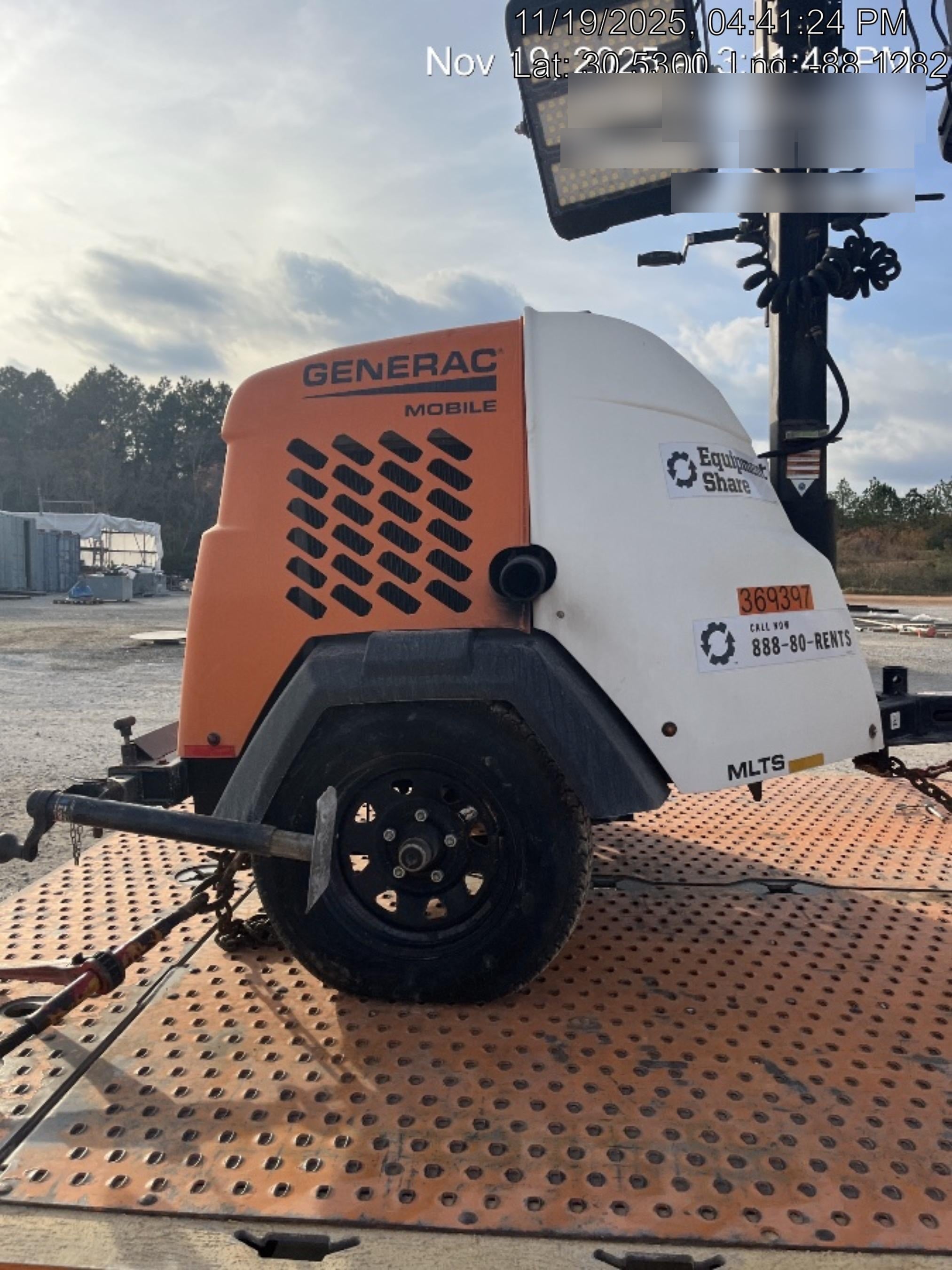 2023 Generac MLT2 Diesel, Flex Switch 120V Input, Powerzone Controller, 
(4) 320W LED Lights, 4kW Generator, 39.9 Gal Fuel Tank, 2" Ball, T3
