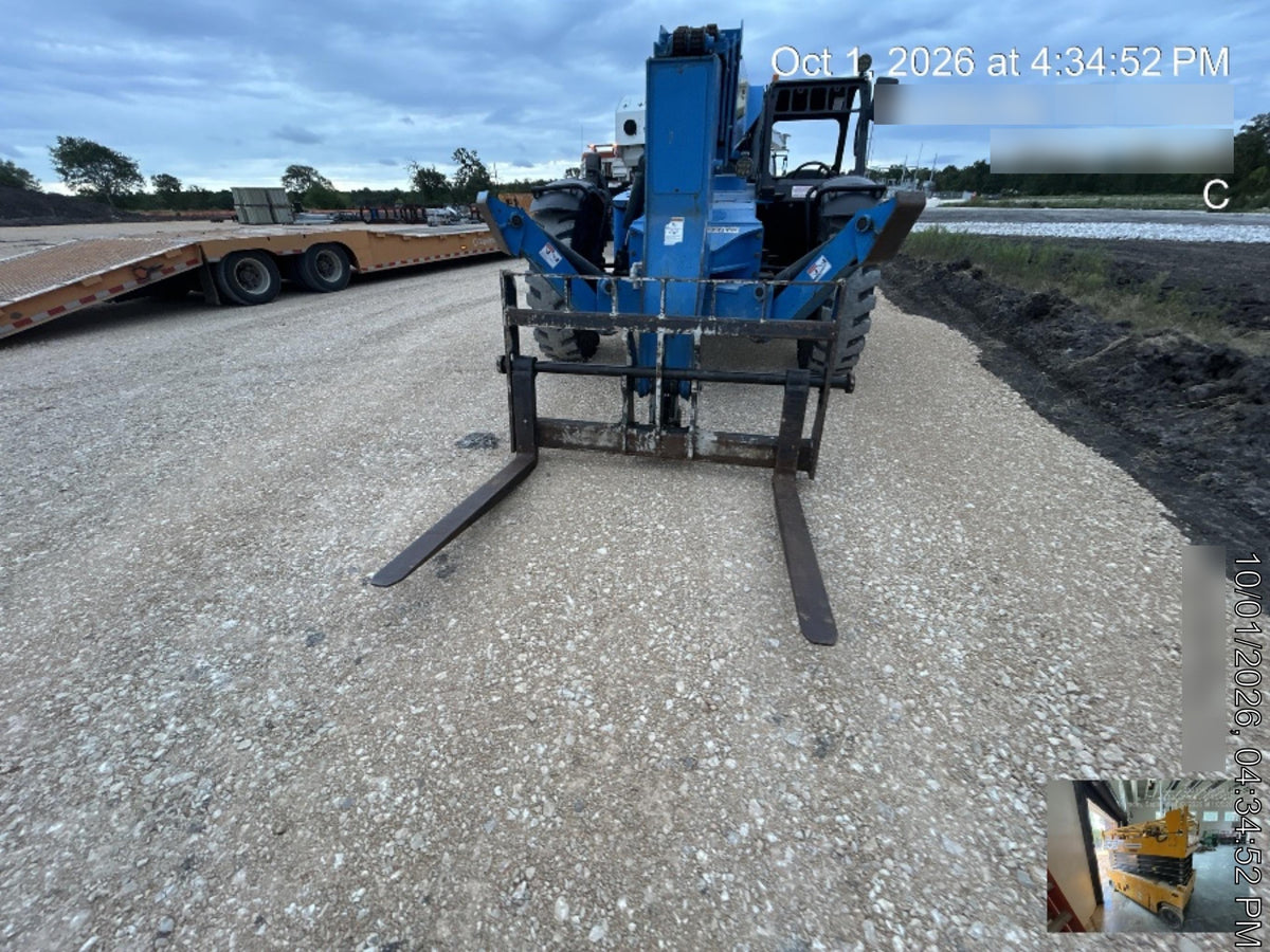 2018 Genie GTH-1056 Genie GTH-1056 w/Open ROPS, Solid Tires, Work Light/Beacon, 60" Carriage and Forks